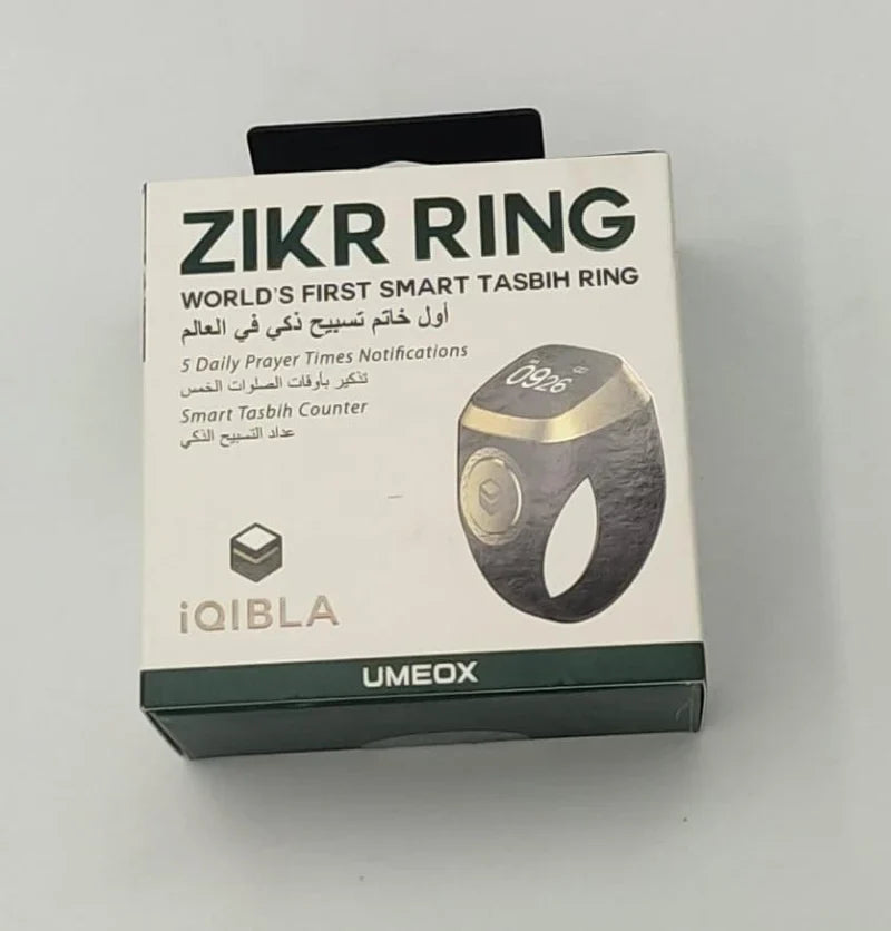 Smart Zikr Ring with Digital Tasbeeh Counter & OLED Display